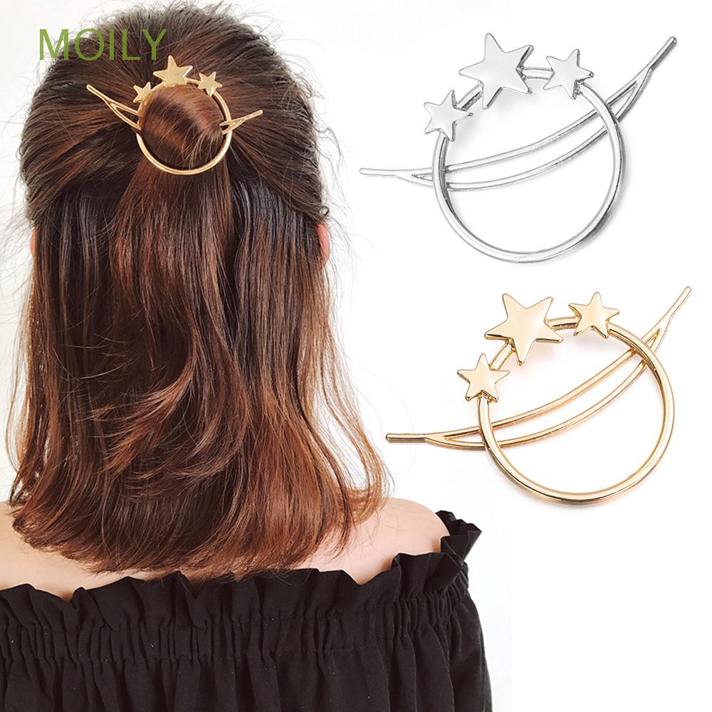 Moily Bun Holder Cage Hair Clip Stars Hair Barrette Headdress Boho