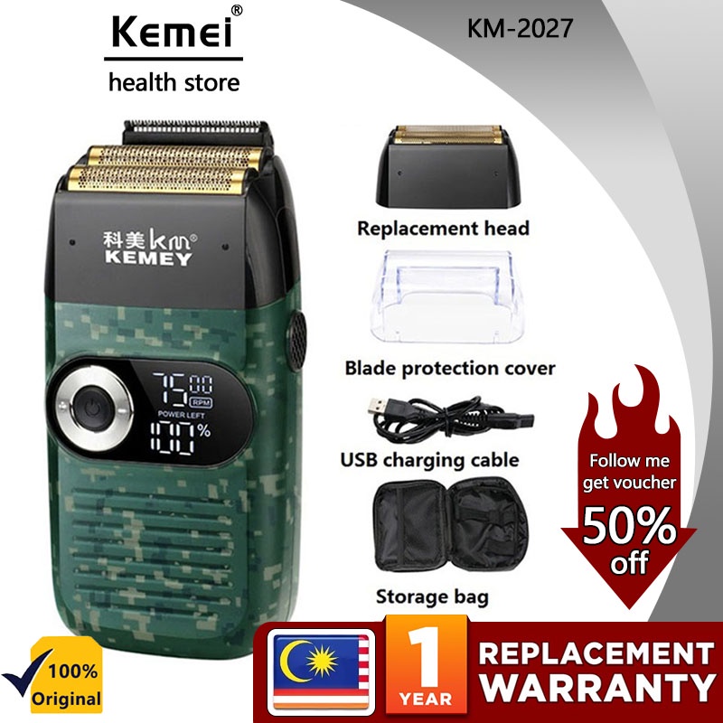 Kemei KM2027 Electric Shaver Trimmer For men LargeCapacity Lithium