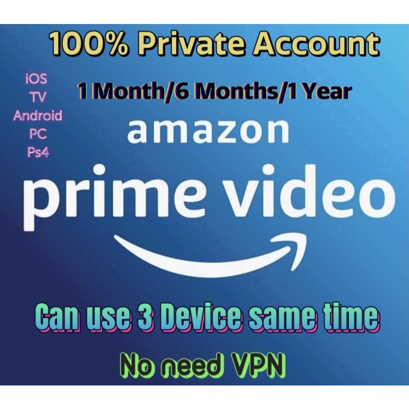 Amazon Prime Video 100 Private Account With Warranty Can Change Password Shopee Malaysia