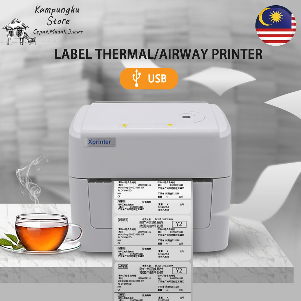 KL STOK A6 Label Thermal Printer Airway Bill Waybill Poslaju DHL J&T