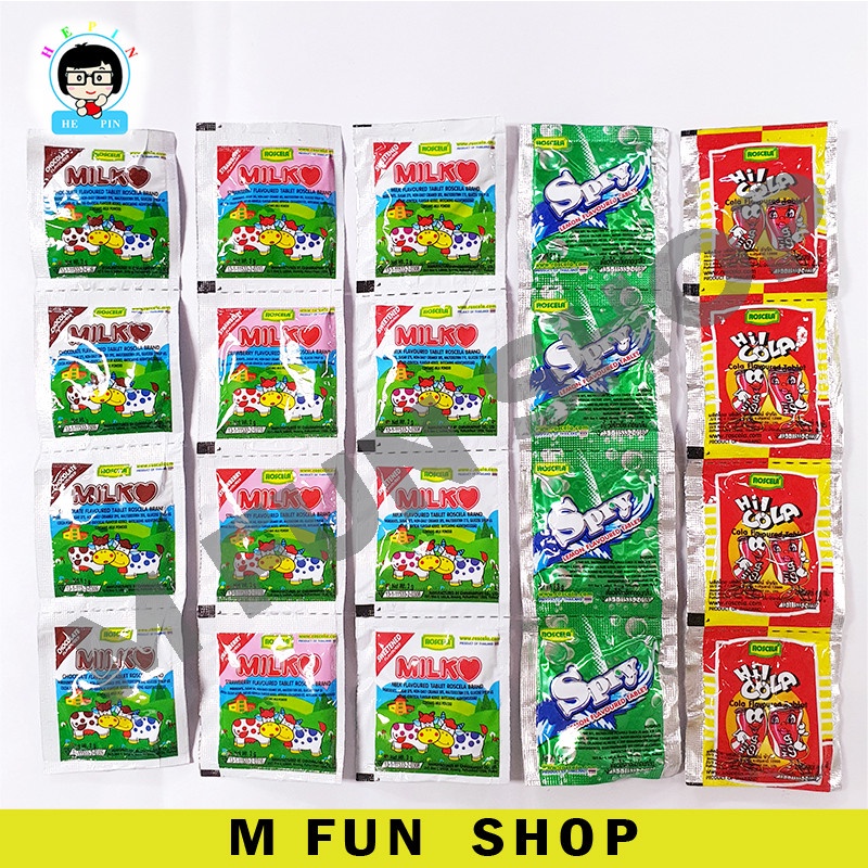 *Childhood Snack* 4pcs Roscela Brand Milk Tablet Candy Mix Flavor Gula ...