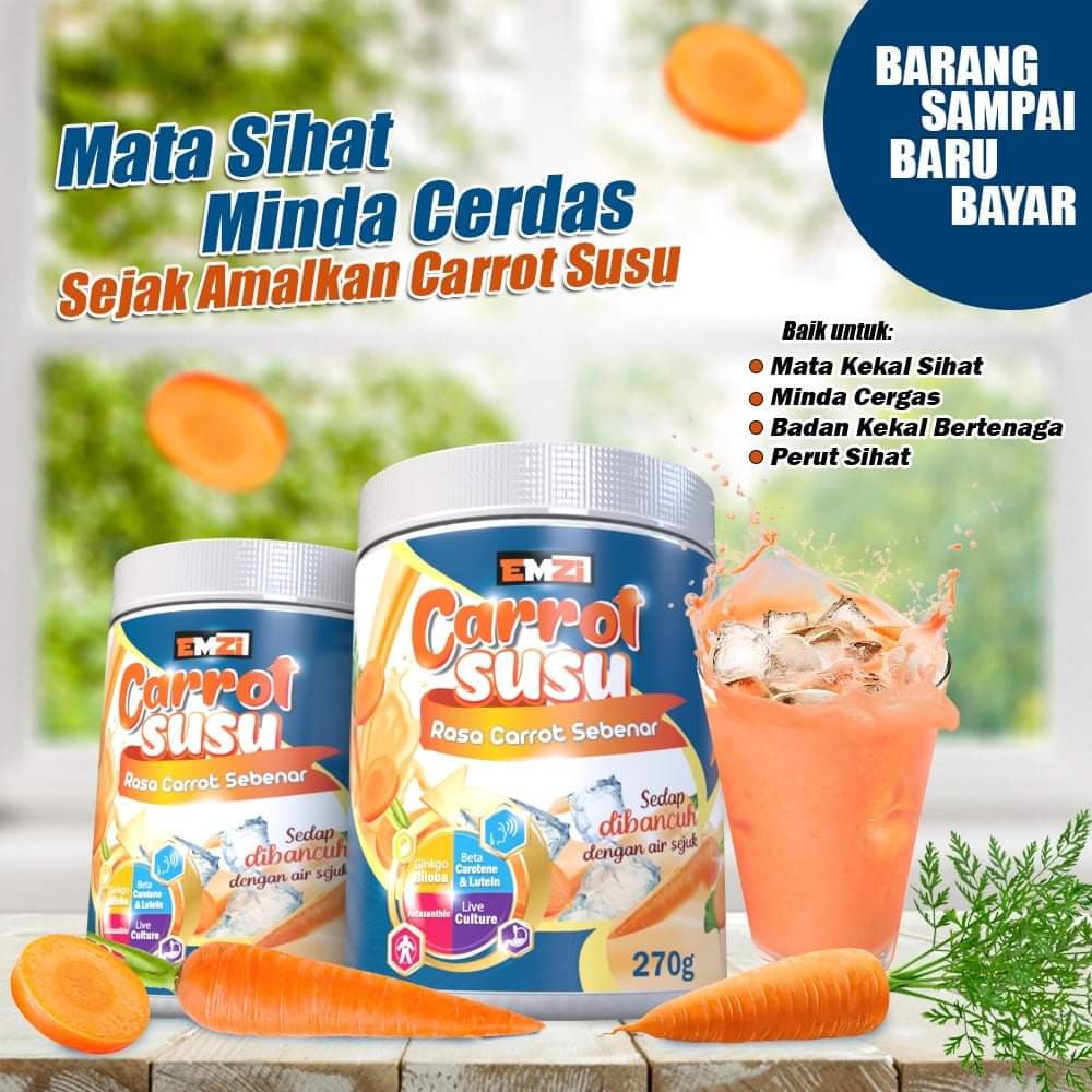 Carrot Susu Emzi Original Sedap Berkhasiat Free Gift Shopee Malaysia