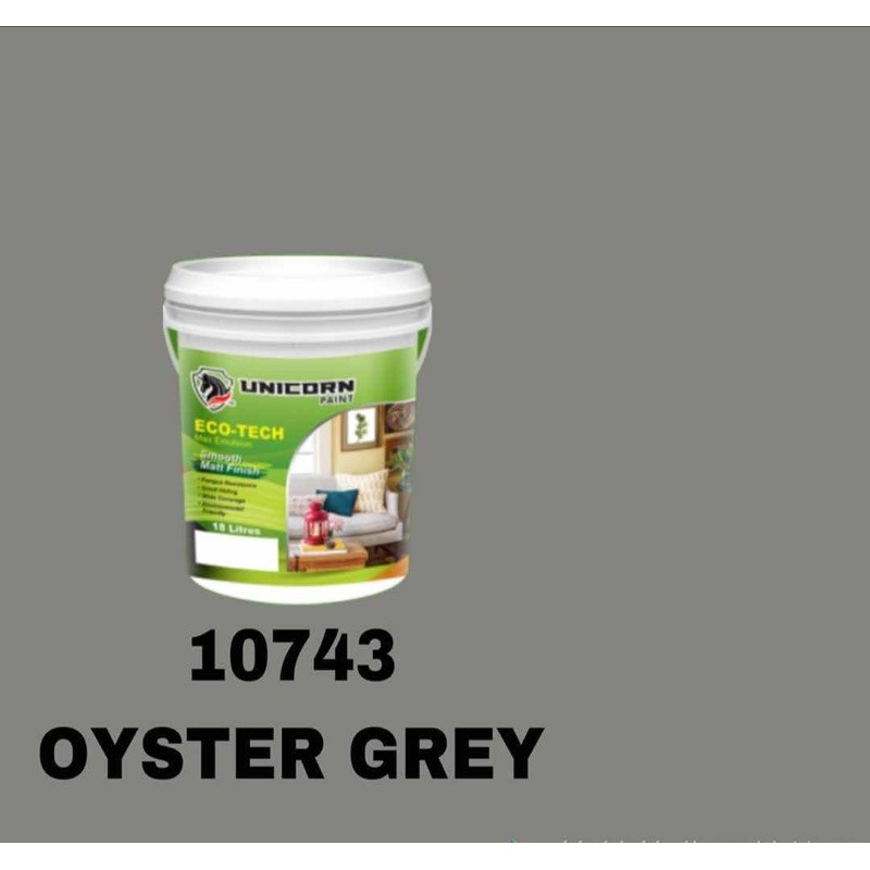 7l Unicorn Eco Tech Max Emulsion Paint 10743 Oyster Grey Shopee Malaysia
