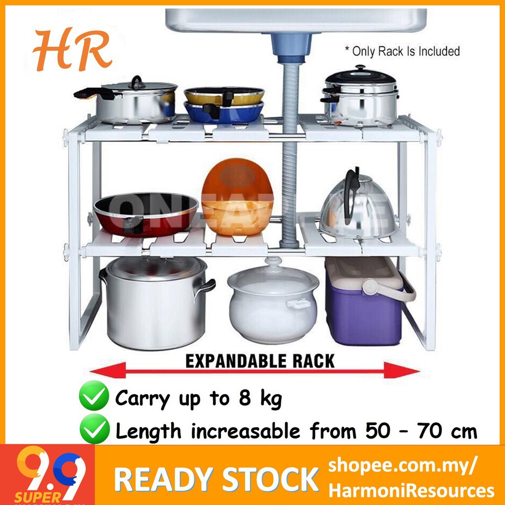 sinki sinki dapur ASOTV Expandable Undersink Multipurpose Table Top