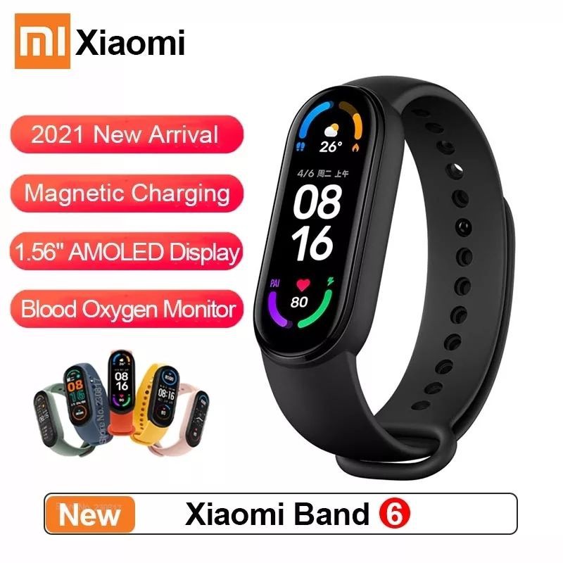 Xiaomi Mi Band 6 Smart Band Blood Oxygen Fitness Traker 1.56'' AMOLED Full  Display Heart Rate Bluetooth Waterproof | Shopee Malaysia