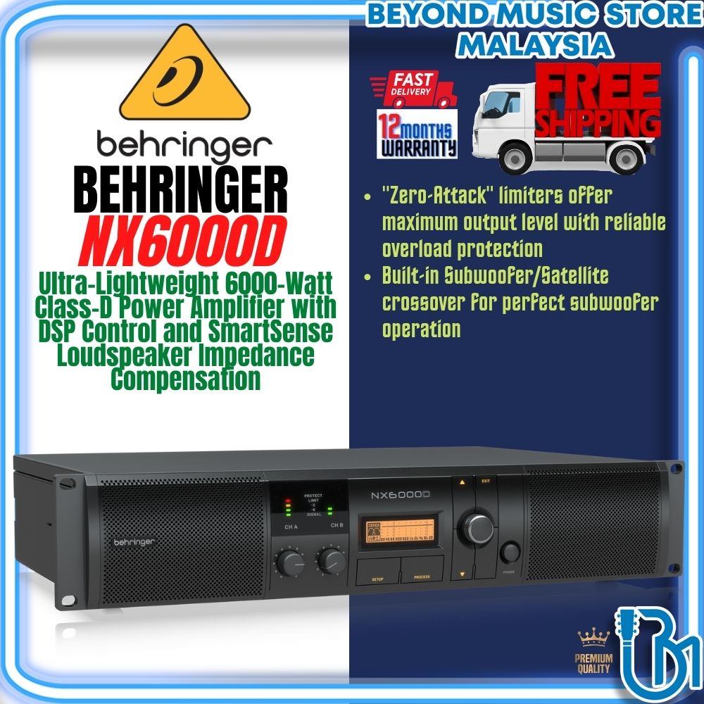 BEHRINGER NX6000D UltraLightweight 6000Watt ClassD Power Amplifier