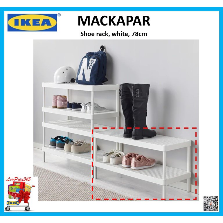 I K E A Mackapar Shoe Rack White 78cm Shopee Malaysia