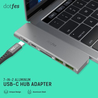 5in1 For Macbook Pro Mac PC Lapto USB C Hub 3.0 Type-C Adapter Charging/&Reader