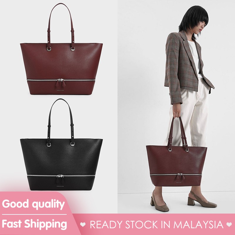 charles and keith double handle tote bag