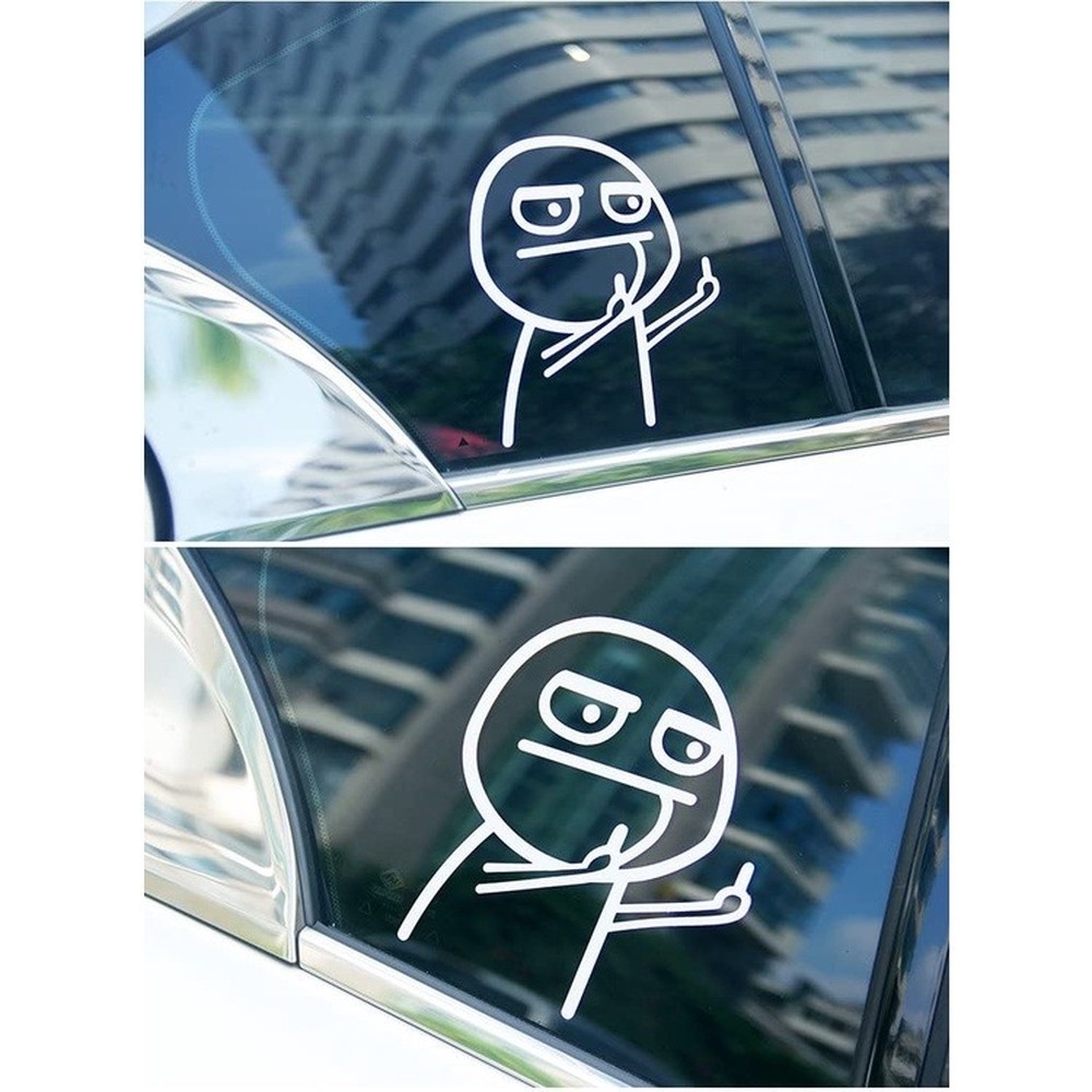 Despise Your Hands Middle Finger Models Unhappy Due To Anger Car Stickers Motorcycle Emoticons Evil Crazy Cartoon Mara
