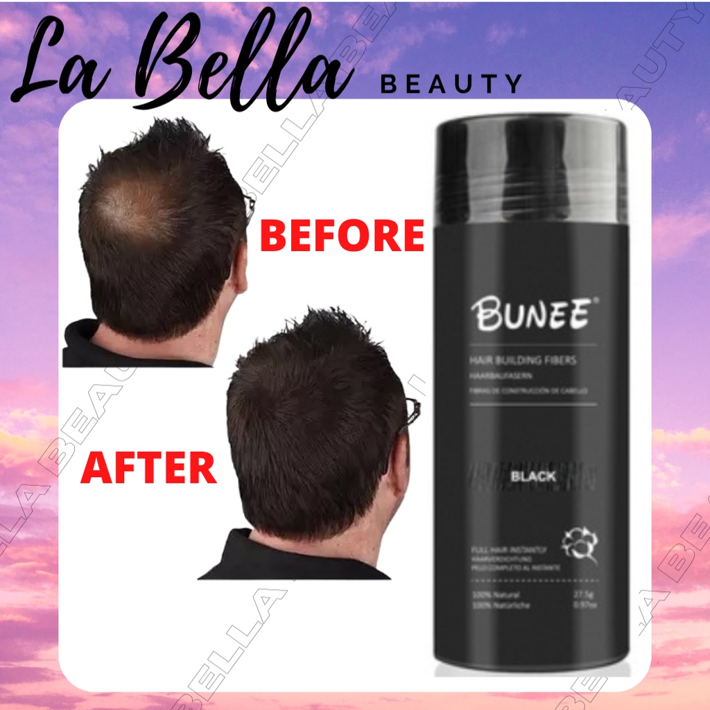 BUNEE Hair Building Fibers Hair Thickening Powder Instant Thickening 100%  Natural Hair Loss Concealer for Men | Shopee Malaysia