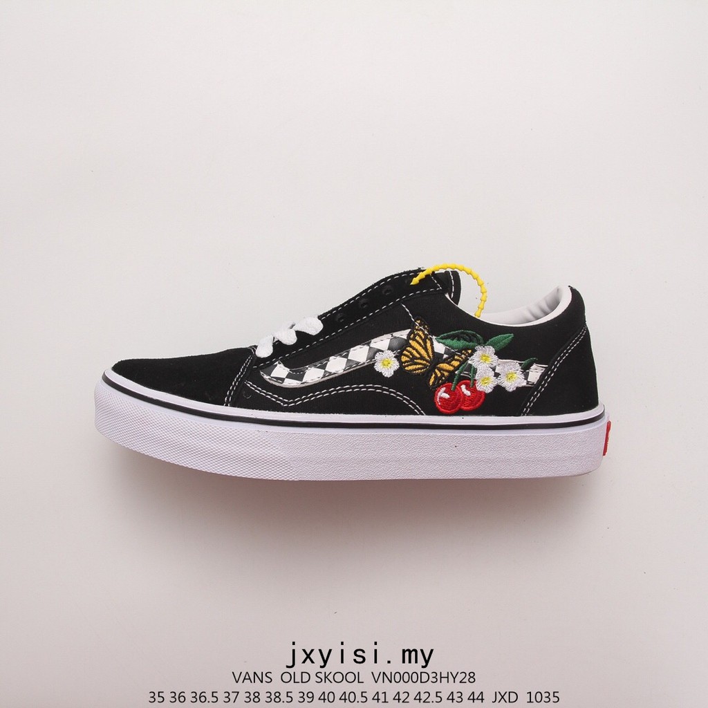 vans cherry flower butterfly