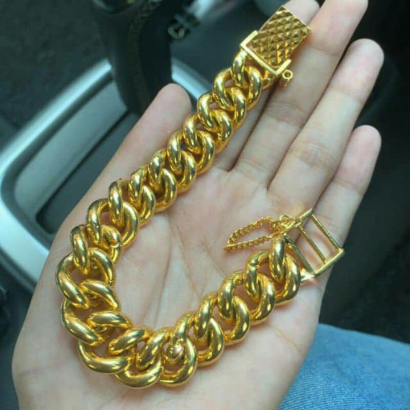 Gelang Tangan Gajah Emas Bangkok Original Cop 916 Shopee Malaysia