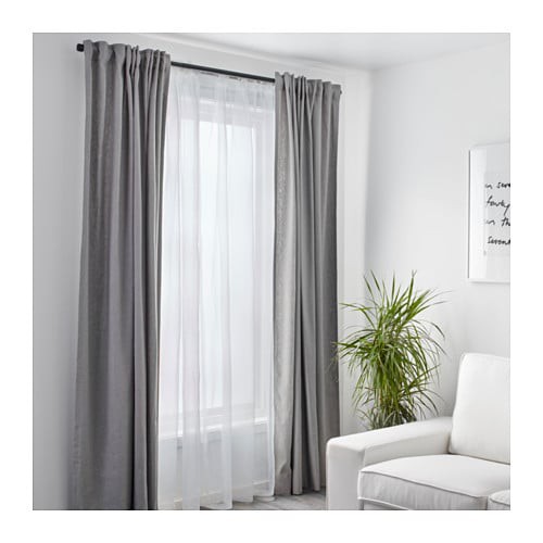 Swedish Design TERESIA Sheer curtains, 2 pieces, white 145x250cm ...