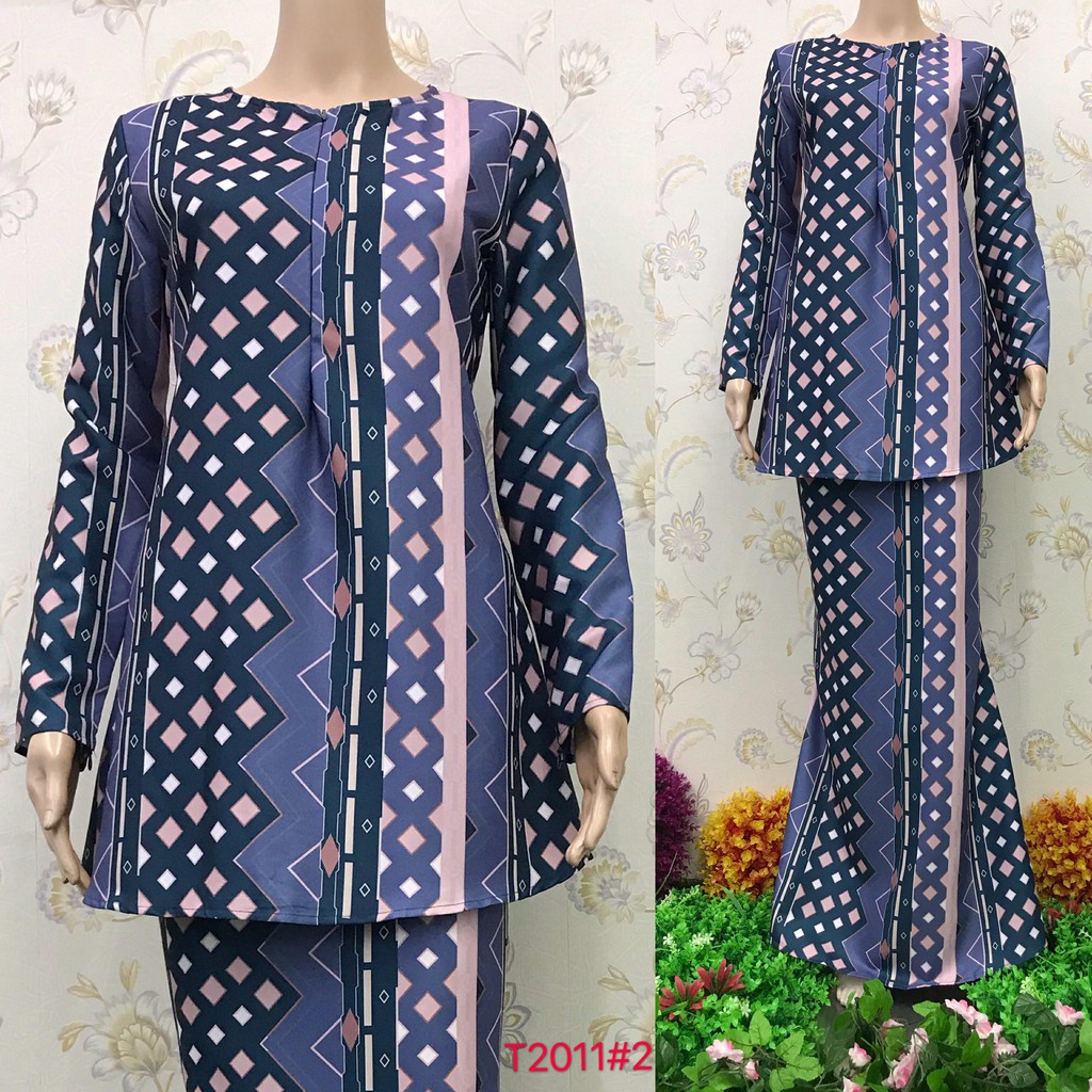 Nayla Z Baju  Kurung Geometric Design  Long sleeve Lengan  