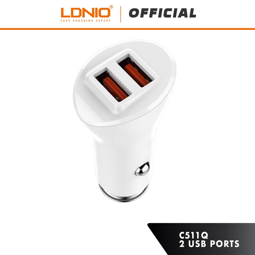 LDNIO C511Q 2 USB Quick Charge 3.0 Fast Charging Car Charger