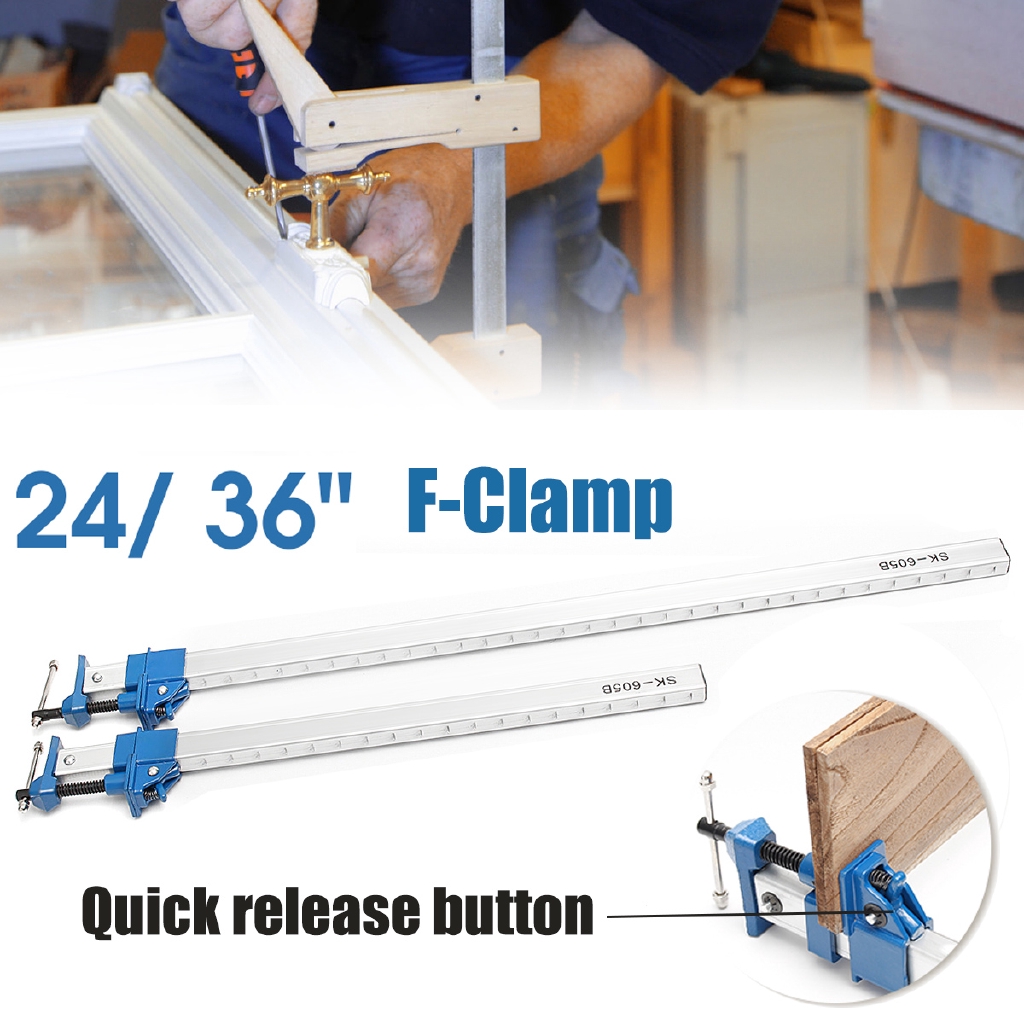 24 36 Inch Heavy F Clamp T Bar Diy Wood Clamps For Woodworking Quick Release Fixture Sash Cramp Bench Grip Clamping Tool Shopee Malaysia