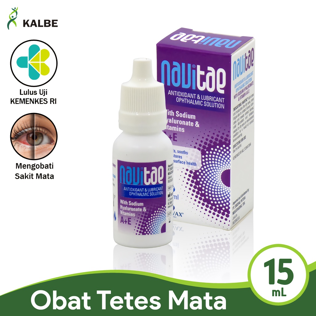 Kalbe Eye Drops 15 ML Navitae Vitamin A + E Eye Drops With SAHNvta