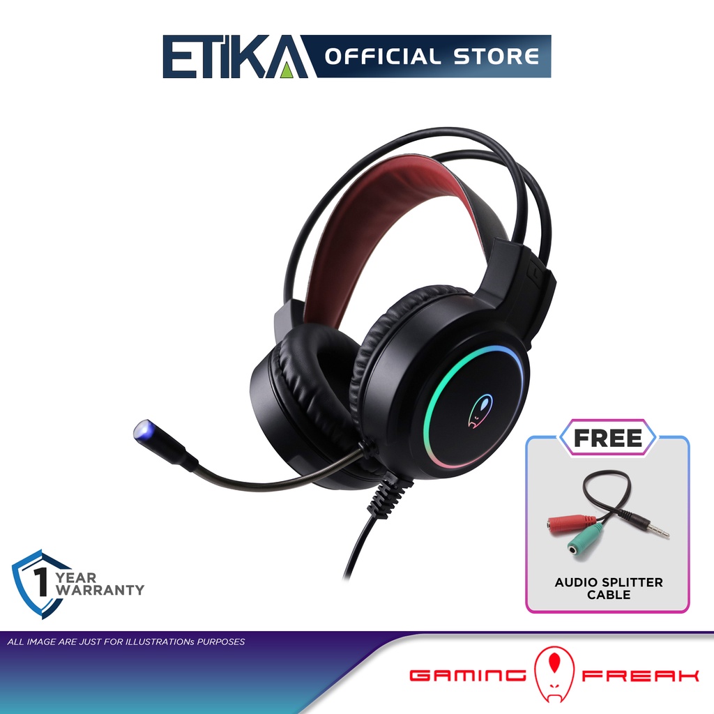 Gaming Freak SPARK 3 | Gaming Over-Ear Headset | RGB Lighting Effect, Noise-Cancelling Microphone | GH-SPARK3