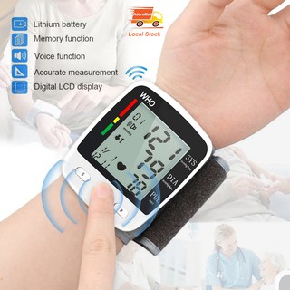 Portable Digital Blood Pressure Monitor Wrist Blood Pressure BP Usb Charging Voice Sphygmomanometer