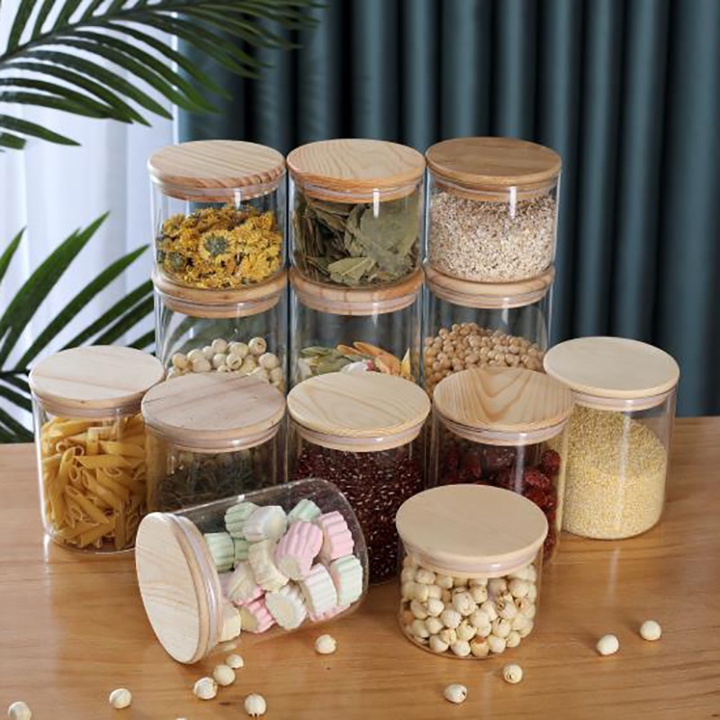 High borosilicate sealed jar glass with lid lemon passion fruit honey