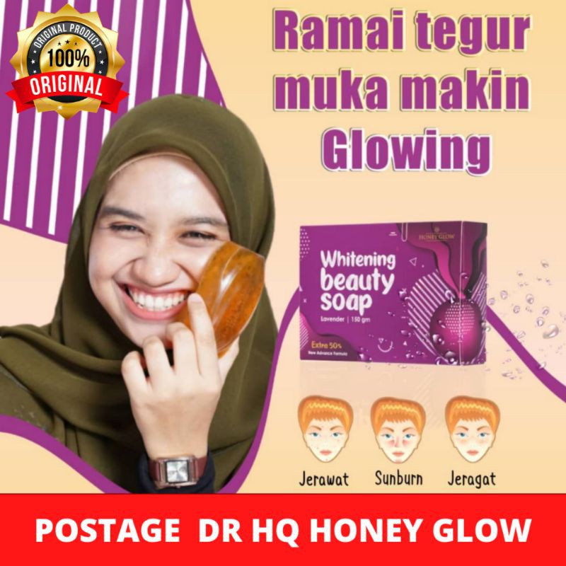 Honey Glow Sabun Pemutih Muka Cerahkan Kulit Hilangkan Daki Putih Badan