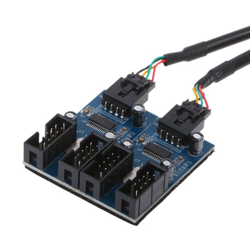PC Case Internal 9-Pin USB 2.0 Male 1 To 4 Female Splitter PCB Chipset Extender | Shopee