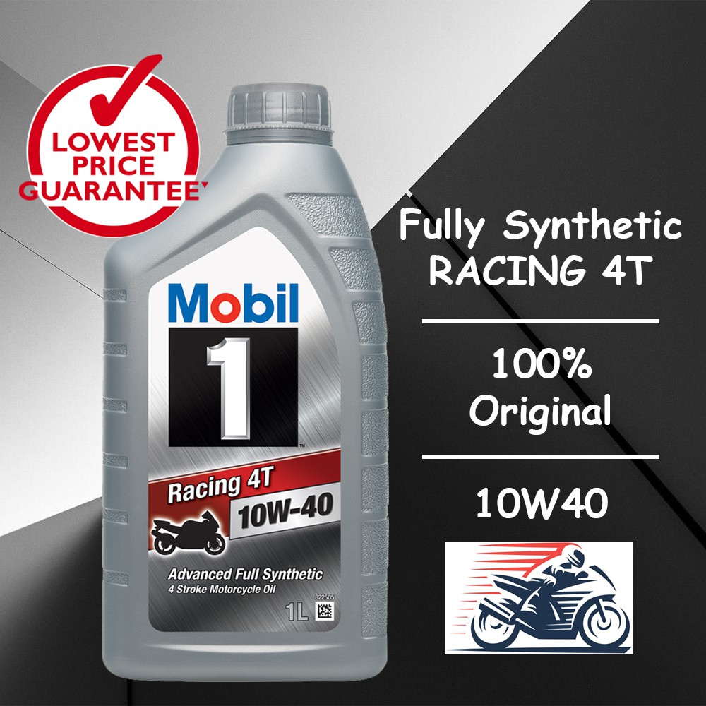 Mobil 1 Racing 4T 10W40 SN Fully Synthetic Motorcycle Engine Oil (1L) 10W40 Shopee Malaysia