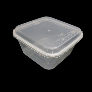 (50pcs±) SQ 450 Square Disposable Plastic Food Container TLT Clear ...