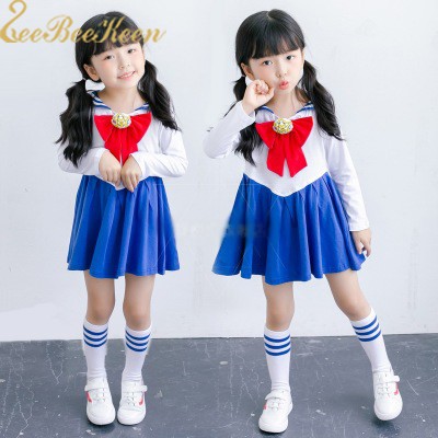 anime costume kids anime cosplay sailor moon costume halloween cosplay  costume sailor moon dress for girls school unifo