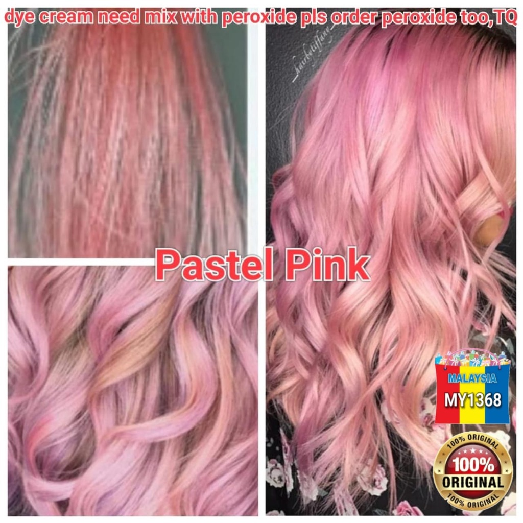 HAIR DYE ROSE GOLD 玫瑰金 Hair Color Dye Cream 100ML /sakura pink /pastel pink  / 樱花粉 | Shopee Malaysia