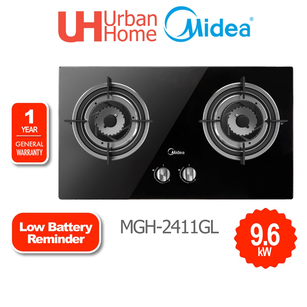 Midea Builtin Gas Stove Hob with 4.8kW Burners MGH2411GL Shopee