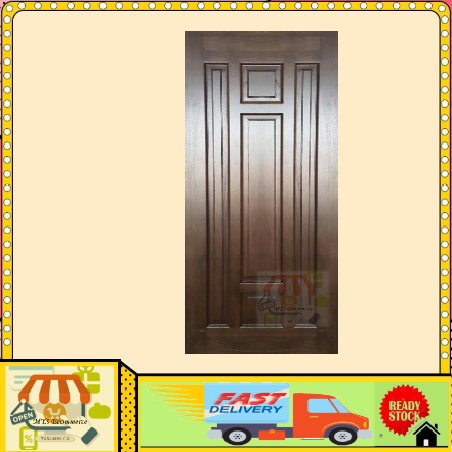 34" x 83"-MYSB12 Solid Wooden Door | pintu kayu | pintu murah | wooden