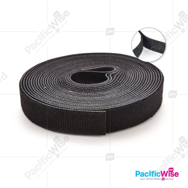 Velcro Tape Self Adhesive Tape Pita Pelekat X M Black Roll