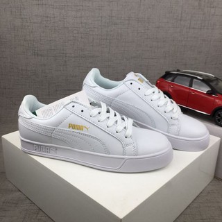 puma sneakers gold and white