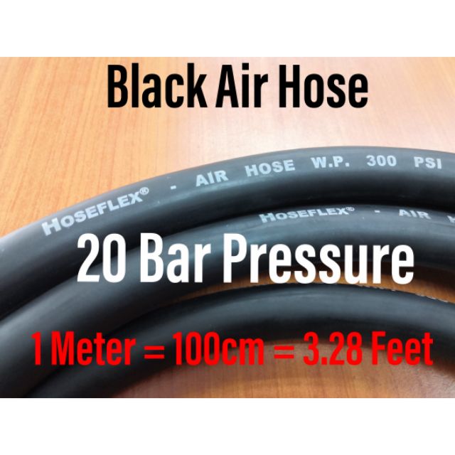 Black Air Hose 20 Bar 1/4" 5/16" 3/8" 1/2" (Price Per Meter) Shopee Malaysia