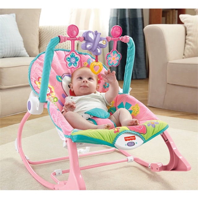 pink baby bouncer chair