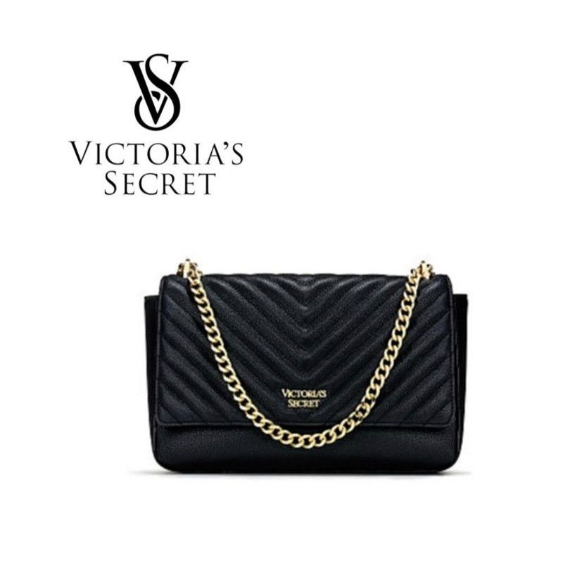 Victoria Secret pebbled vquilted crossbody chain bag Shopee Malaysia
