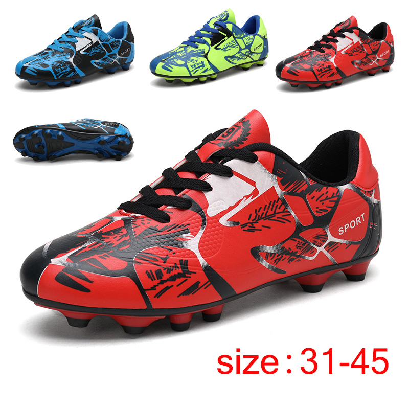 Plus Size 31-45 Kasut Sukan Sepatu Bola Sepak Sepatu Lelaki Kids Soccer ...