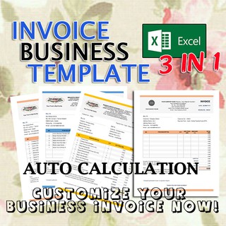 Invoice Business Template 3 IN 1 (Microsoft Excel) - IKN 💻📝