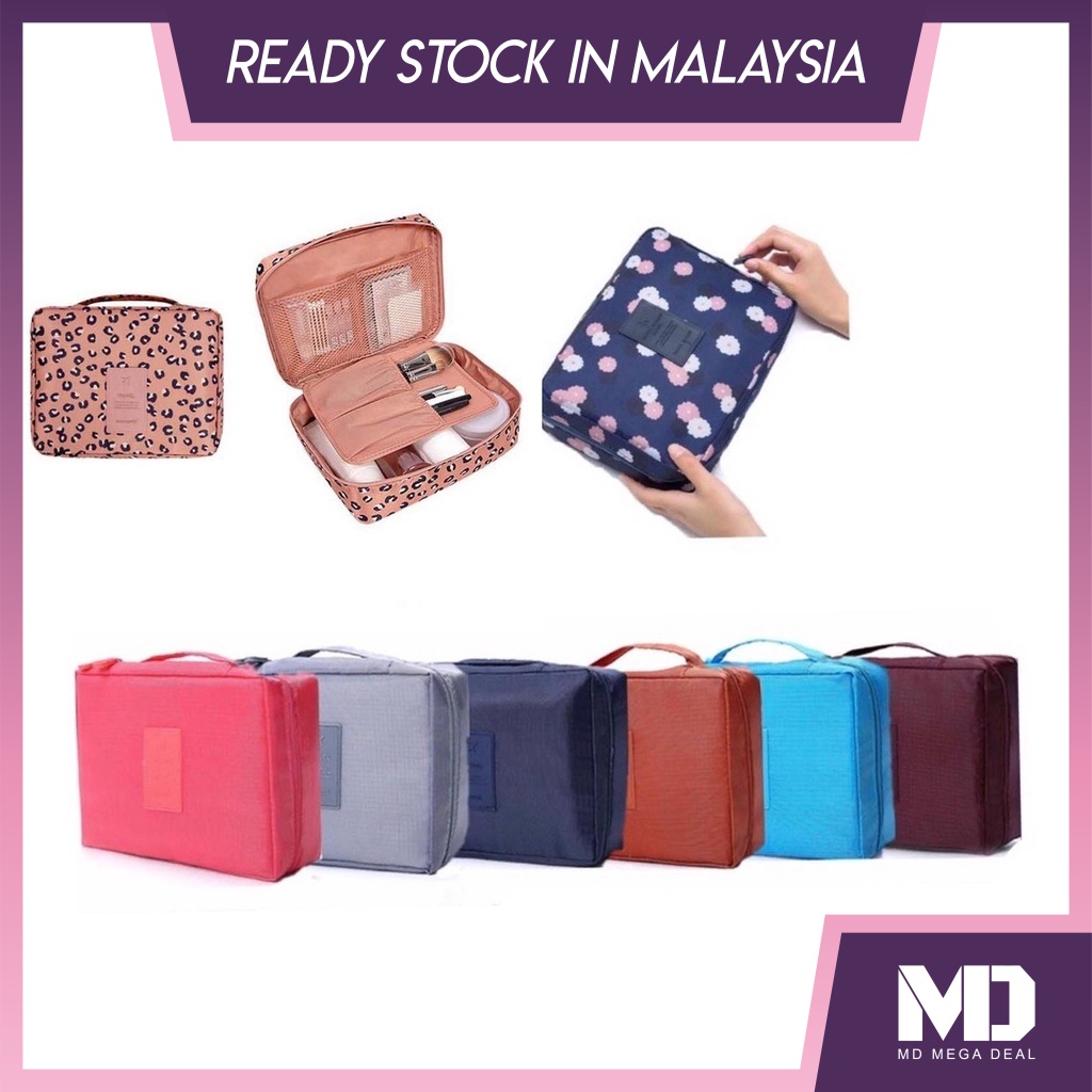 《Mega Deal》Zipper Makeup bag nylon Cosmetic bag Make Up bag kits Storage Travel Wash pouch Travel Cosmetic Make Up bag