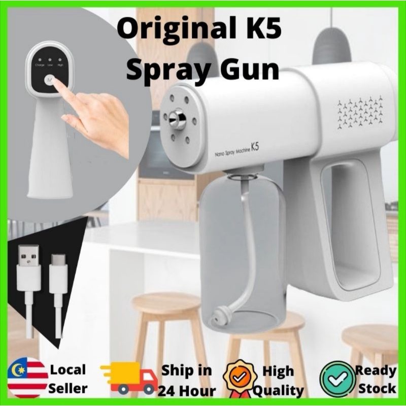 Fogging Machine Disinfectant Spray Gun Sanitizer Wireless Atomizer Fog Blue Light Nano K5 Home