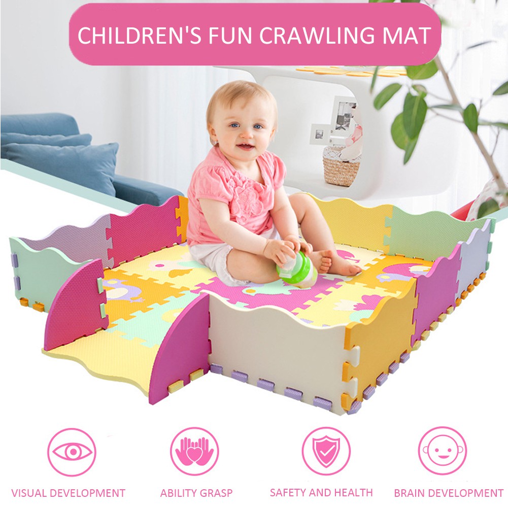 foam play mat with fence