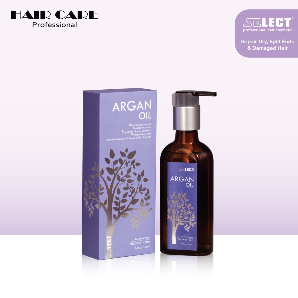 Select Argan Oil Healing Treatment Hair Serum - For Frizzy/Damage Hair (100ml)