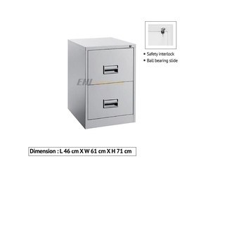 METAL CABINET Steel Cabinet 2 Drawers With Lock / Almari Besi 2 Laci