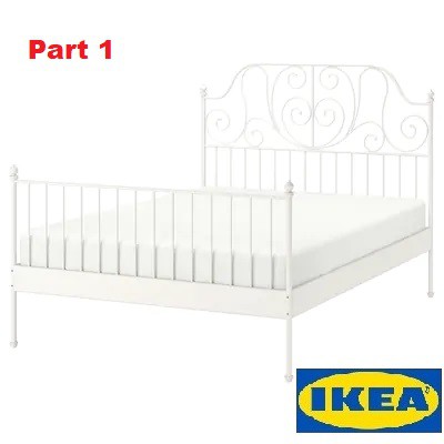 Ikea Leirvik Bed Frame White Queen Part 1 Shopee Malaysia