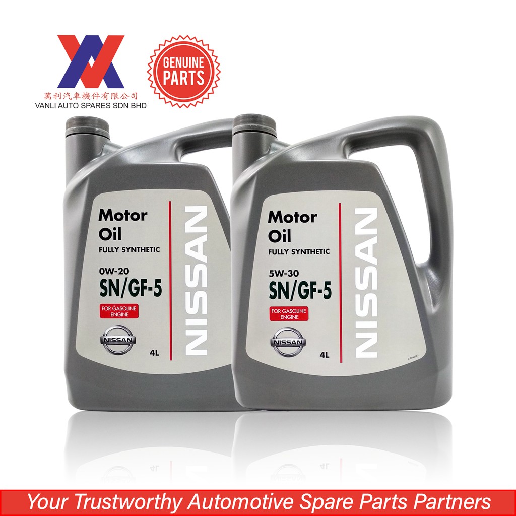 Nissan Fully Synthetic 5W30 / 0W20 Engine Oil 4L SN/GF-5 | Shopee Malaysia