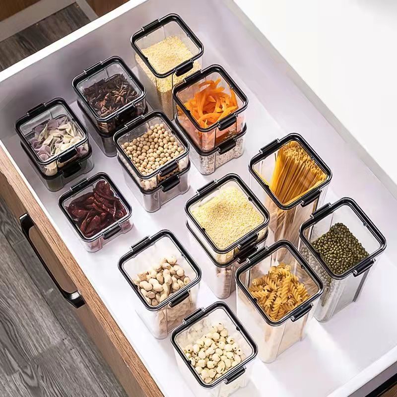 Kitchen Food Storage Containers Transparent Organizer Eco-Friendly Food Storage Box Sealed Container