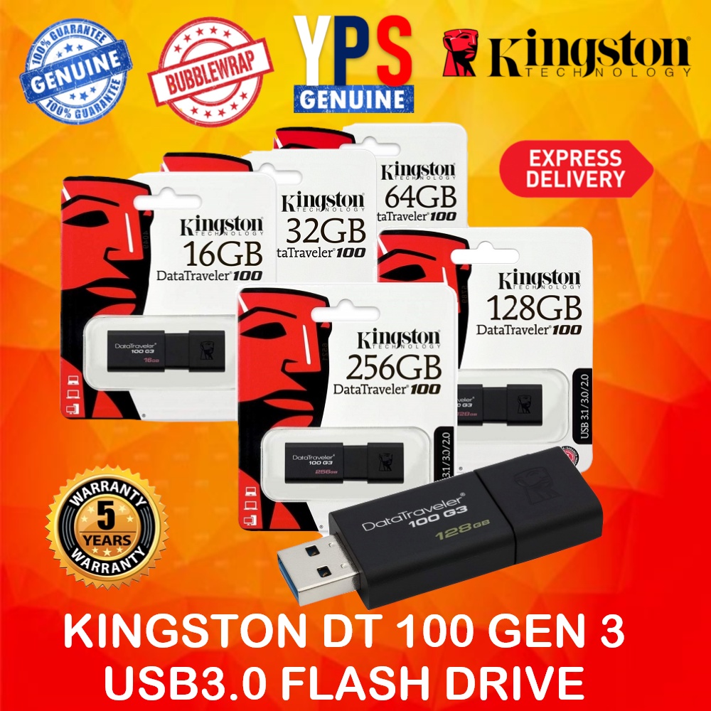 Kingston DataTraveler 100 G3 Flash Drives USB Pendrive / Thumbdrive - [24H SHIP | Shopee Malaysia