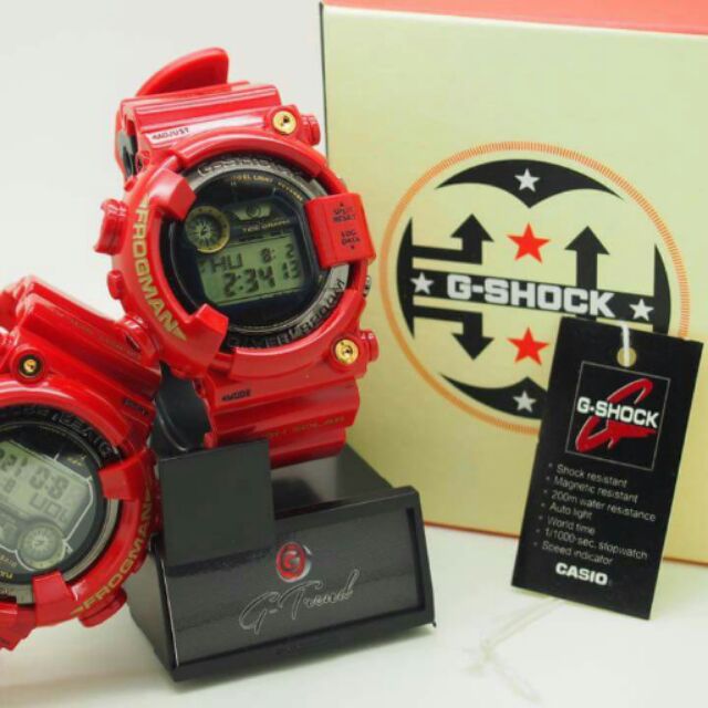g shock frogman red